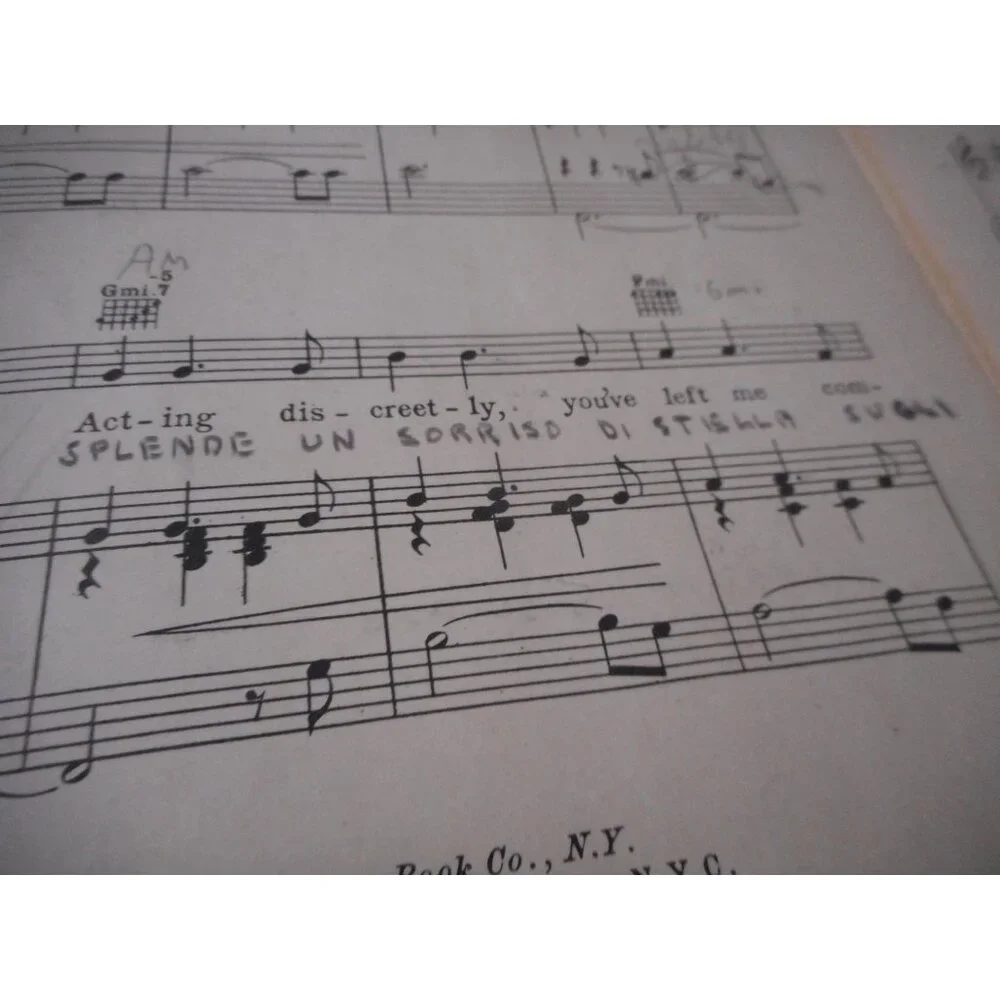 Vintage Sheet Music c 1933 Tell me that you love me waltz English Italian
